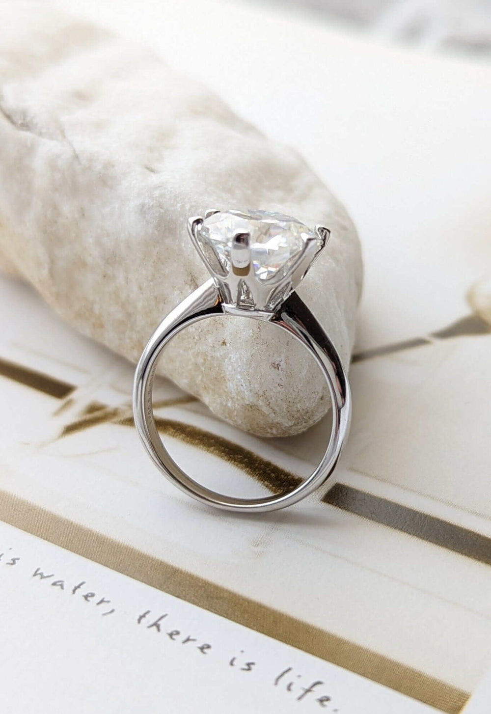 Moissanite Women's Round Solitaire Engagement Wedding Promise Bridal Rings, Rings, $ 150.00, A Moment Of Now™