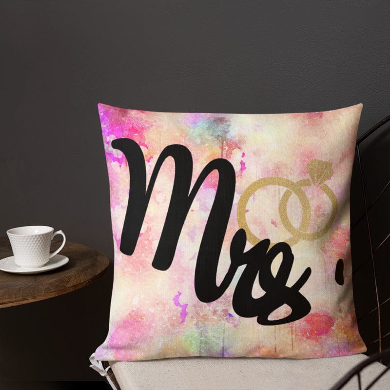 Shop Mrs. and Rings Wife Couple Pillow Cushion, Pillows, USA Boutique