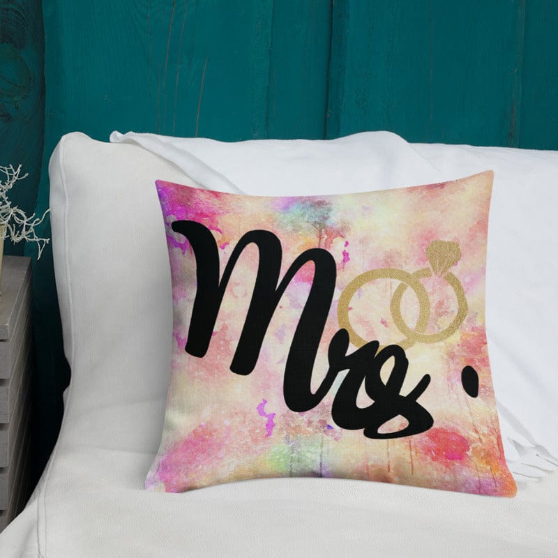 Shop Mrs. and Rings Wife Couple Pillow Cushion, Pillows, USA Boutique
