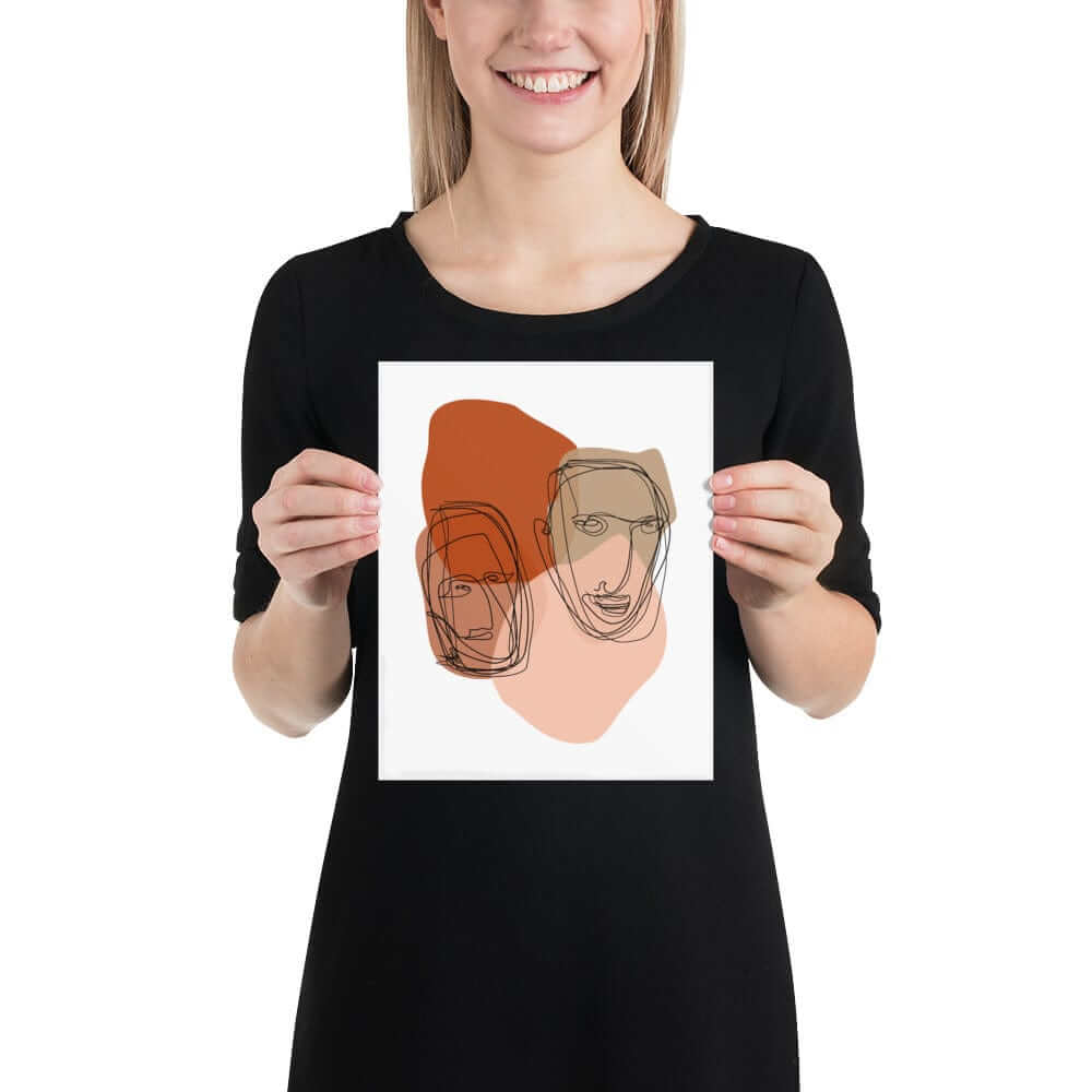 Multiples Abstract Line & Shape Mid Century Minimal Style Art Matte Poster, Poster, $ 21.00, A Moment Of Now™