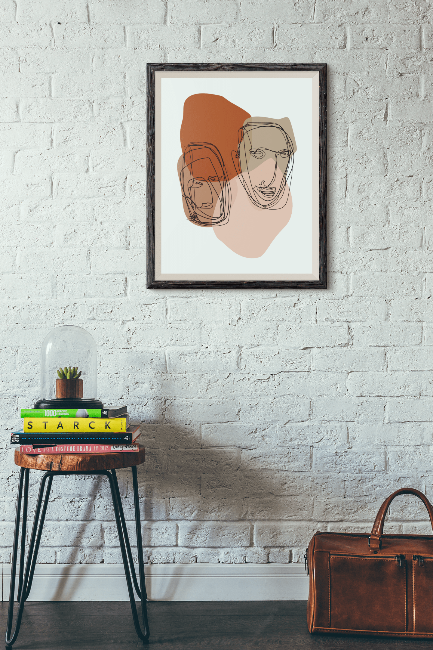 Shop Multiples Abstract Line & Shape Mid Century Minimal Style Art Matte Poster, Poster, USA Boutique