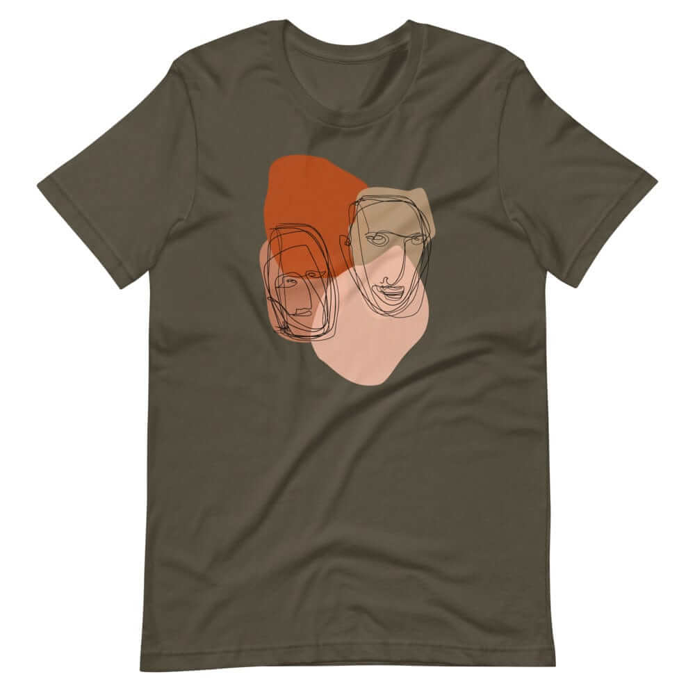 Multiples Abstract Line & Shape Mid Century Minimal Style Art Short-Sleeve Unisex T-Shirt, Clothing T-shirts, $ 39.00, A Moment Of Now™