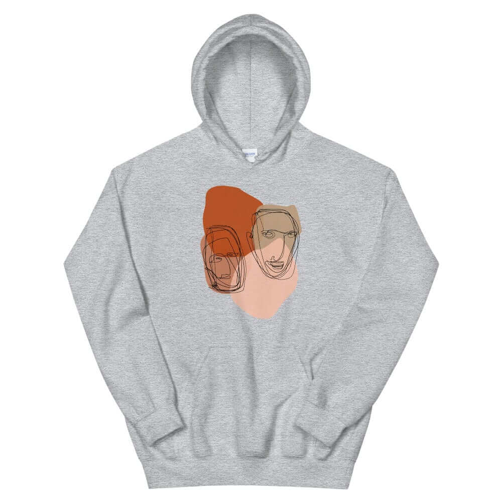 Multiples Abstract Line & Shape Mid Century Minimal Style Art Unisex Hoodie | Boutique In USA, Hoodie, $ 51.50, A Moment Of Now™