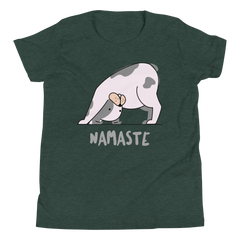 Shop Namaste Downward Dog Yoga Pose Youth Short Sleeve T-Shirt, Clothing T-shirts, USA Boutique