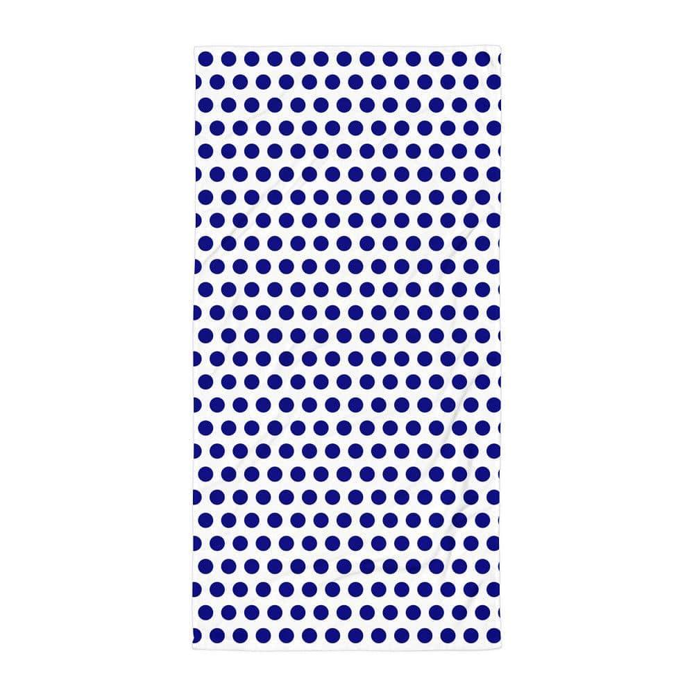 Navy Blue on White Polka Dots Beach Bath Towel, A Moment Of Now, $ 42.95