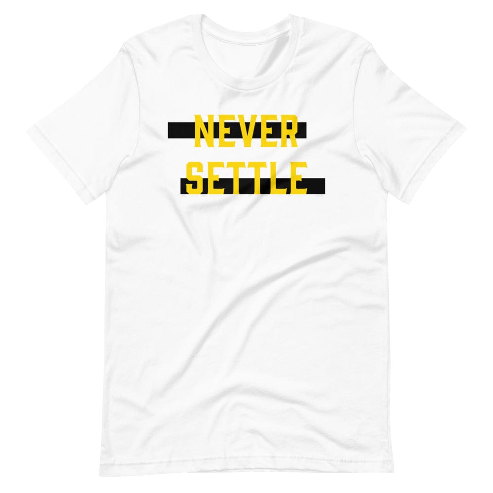 Shop Never Settle Statement Short-Sleeve Unisex T-Shirt, Clothing T-shirts, USA Boutique
