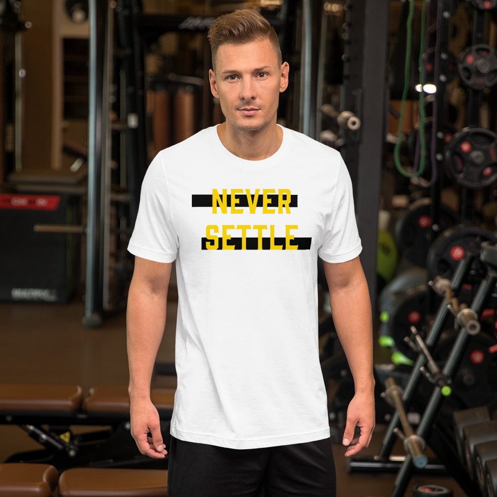 Shop Never Settle Statement Short-Sleeve Unisex T-Shirt, Clothing T-shirts, USA Boutique