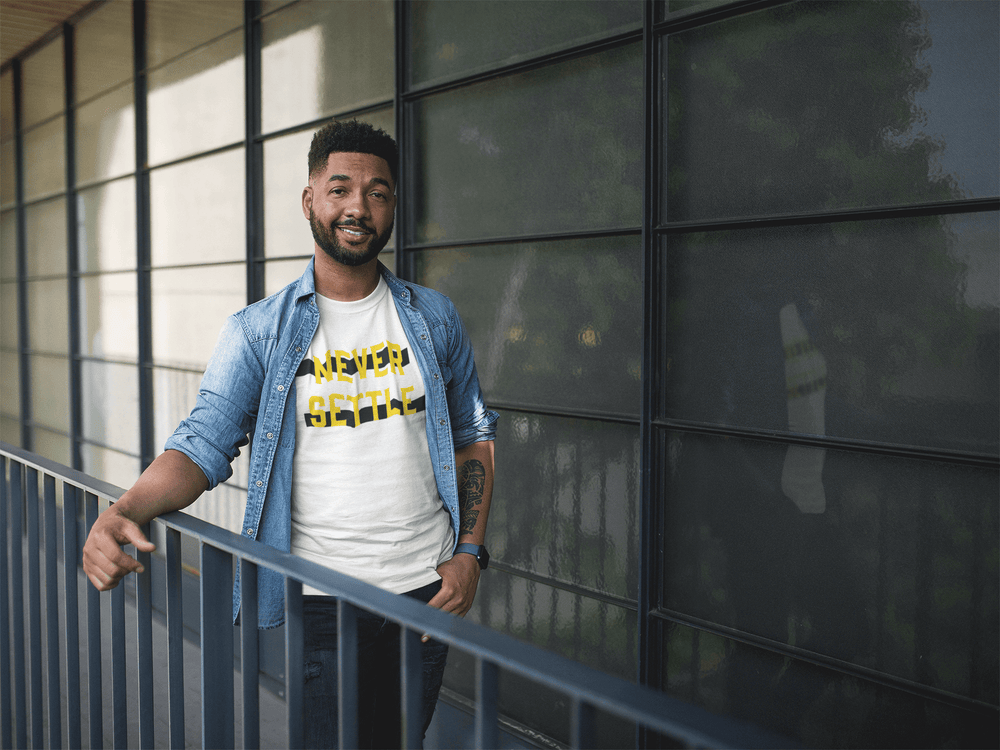 Never Settle Statement Short-Sleeve Unisex T-Shirt, Clothing T-shirts, $ 30.44, A Moment Of Now™