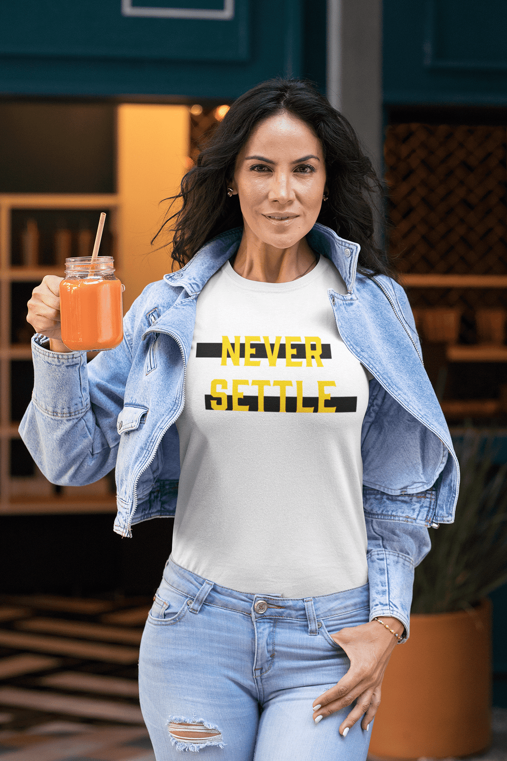 Never Settle Statement Short-Sleeve Unisex T-Shirt, Clothing T-shirts, $ 30.44, A Moment Of Now™
