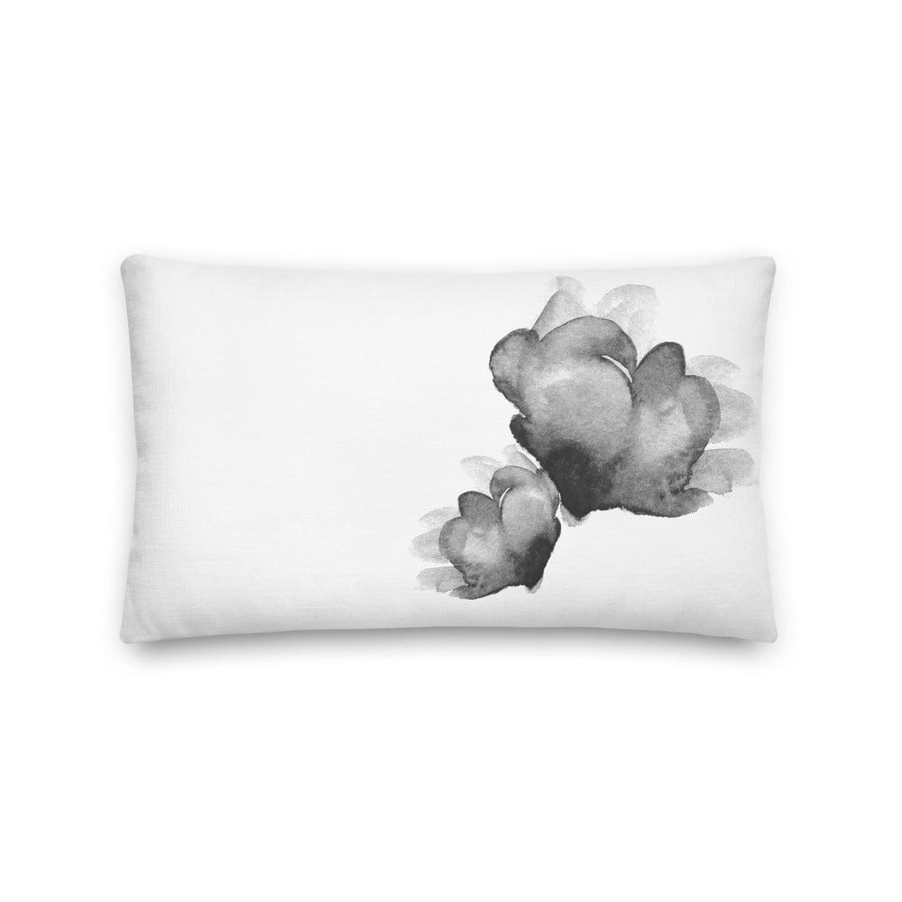 Shop Nordic Black Floral Decorative Lumbar Throw Pillow, Pillows, USA Boutique