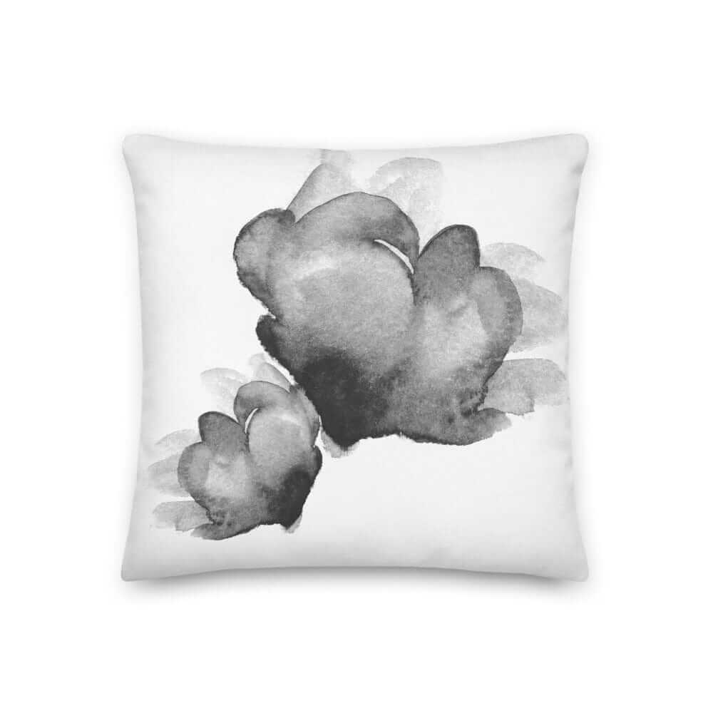 Nordic Black Floral Decorative Lumbar Throw Pillow, Pillows, $ 64.50, A Moment Of Now™