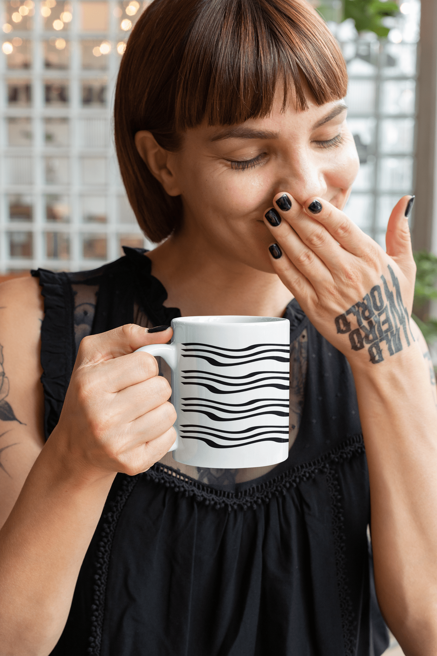 Shop Nordic Waves Scandinavian Style Coffee Tea Cup Mug, Mugs, USA Boutique