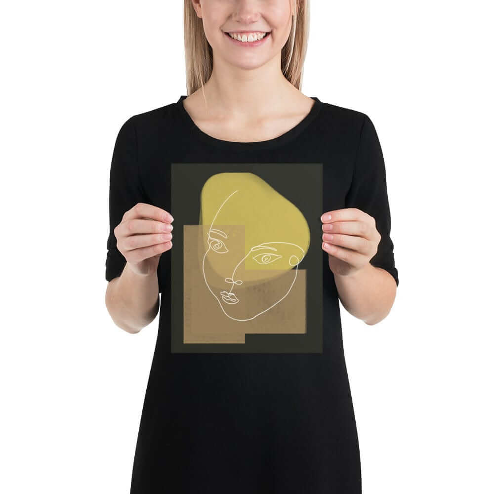 Odette Abstract Shape and Line Minimal Modern Art Matte Poster, Poster, $ 21.00, A Moment Of Now™