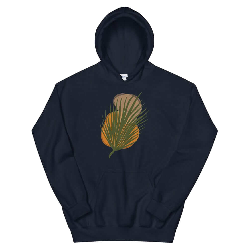 Palm Leaf and Stones abstract Art Graphic Unisex Hoodie, Hoodie, $ 51.50, A Moment Of Now™