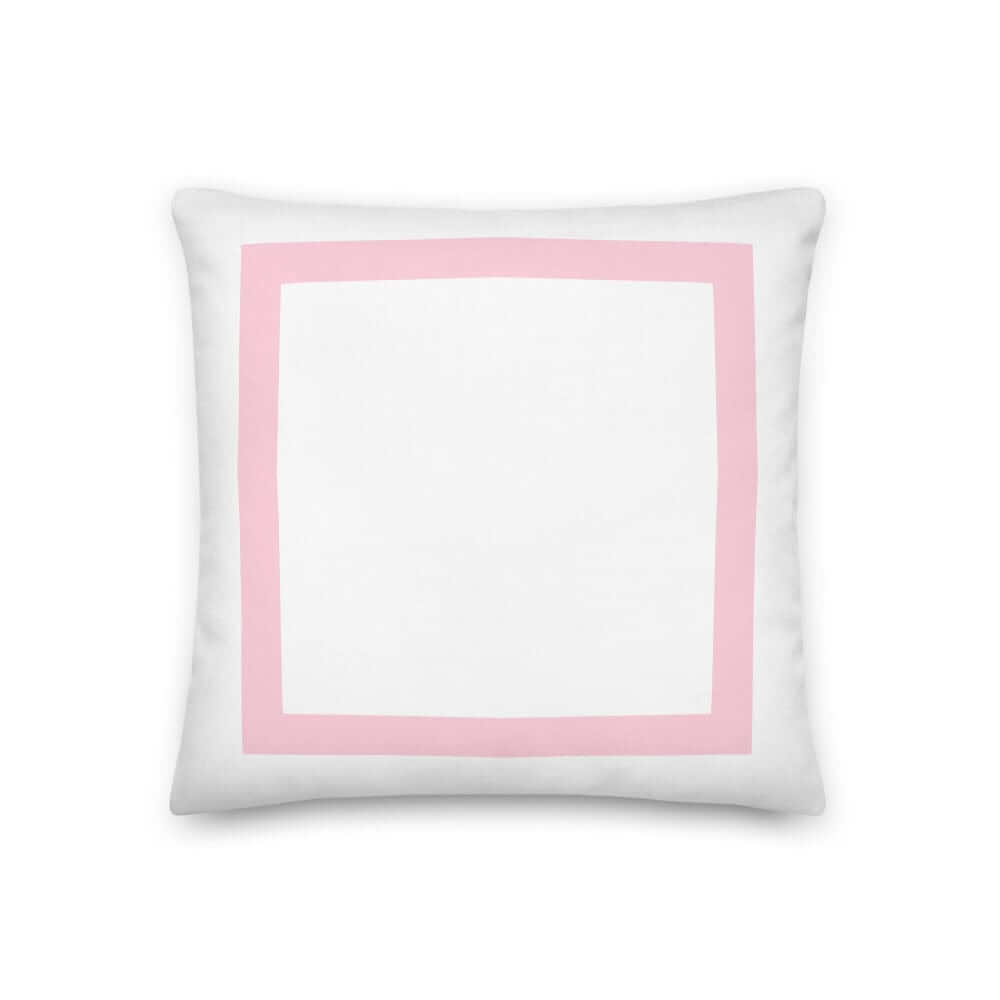 Pastel Pink Border Solid White Decorative Throw Accent Pillow Cushion, Pillow, $ 64.50, A Moment Of Now™