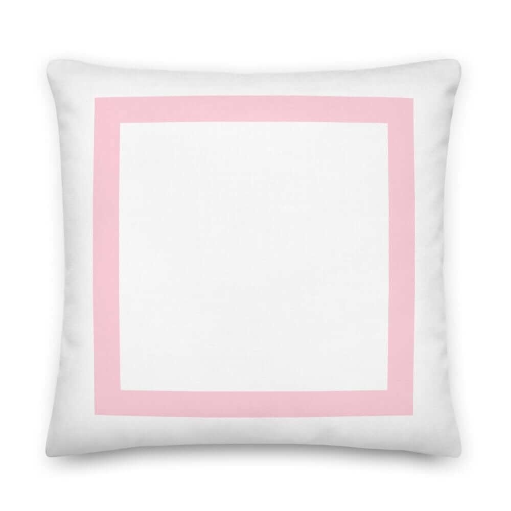 Pastel Pink Border Solid White Decorative Throw Accent Pillow Cushion, Pillow, $ 64.50, A Moment Of Now™