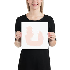 Photo paper poster " Pastel Brush Abstract Return" Minimalist Wall Decor Wall Art, A Moment Of Now, $ 30.00