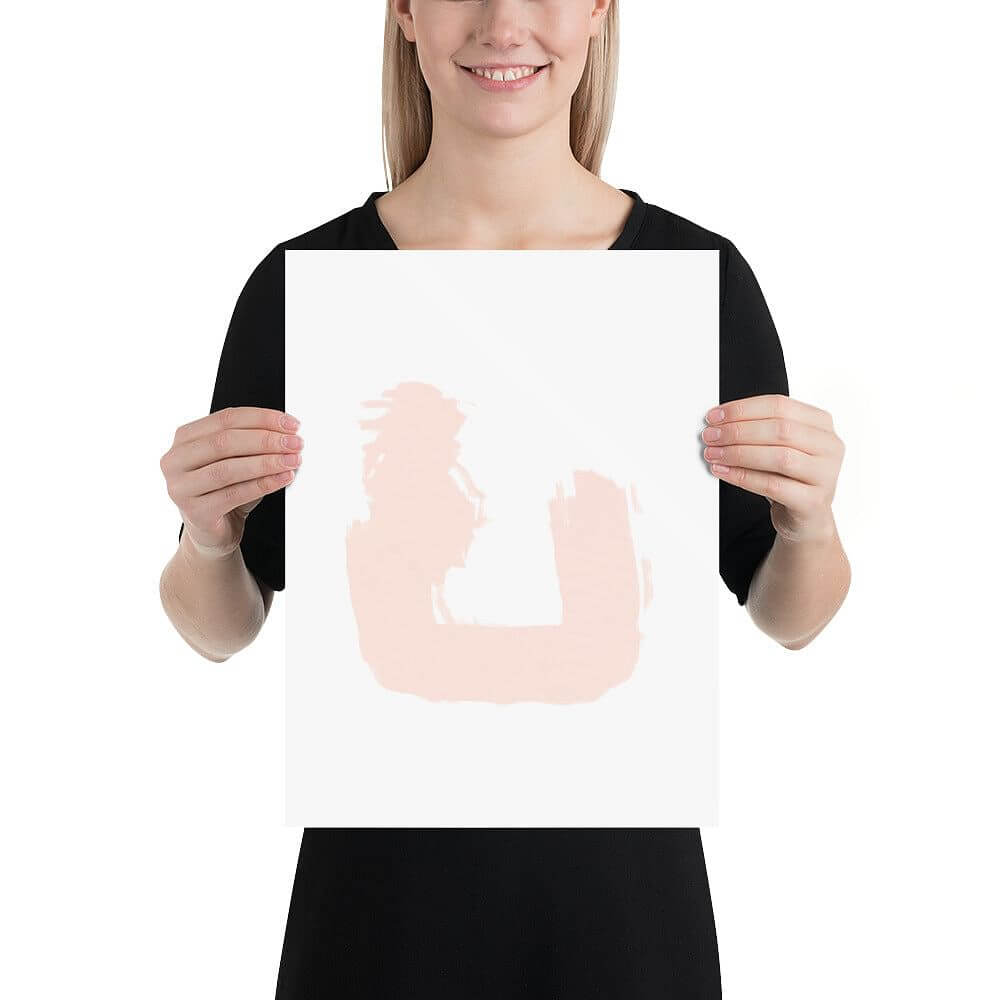 Photo paper poster " Pastel Brush Abstract Return" Minimalist Wall Decor Wall Art, A Moment Of Now, $ 33.00