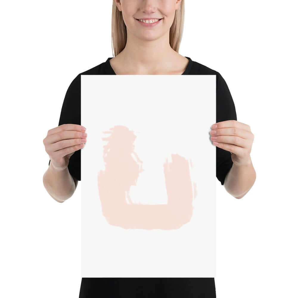 Photo paper poster " Pastel Brush Abstract Return" Minimalist Wall Decor Wall Art, A Moment Of Now, $ 33.25