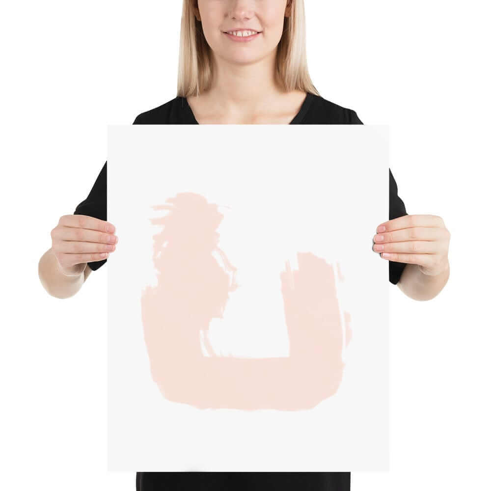 Photo paper poster " Pastel Brush Abstract Return" Minimalist Wall Decor Wall Art, A Moment Of Now, $ 34.00