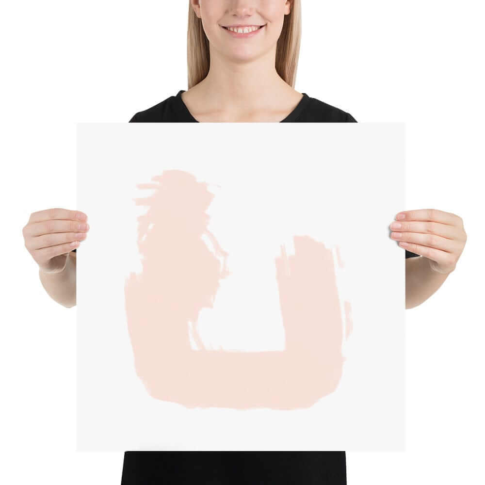 Photo paper poster " Pastel Brush Abstract Return" Minimalist Wall Decor Wall Art, A Moment Of Now, $ 35.00