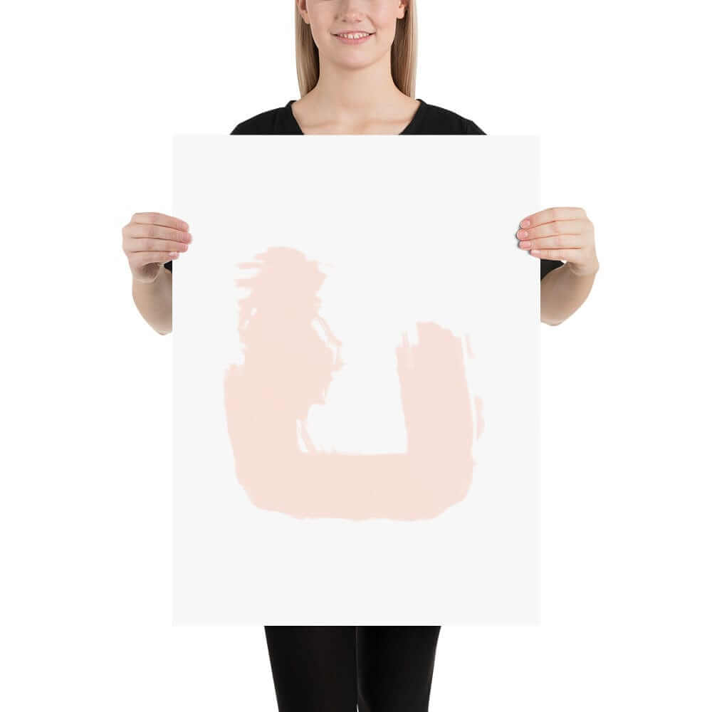 Photo paper poster " Pastel Brush Abstract Return" Minimalist Wall Decor Wall Art, A Moment Of Now, $ 36.00