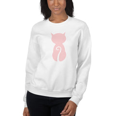 Pink Cat and it's Tail Unisex Sweatshirt sweatshirts A Moment Of Now Women’s Boutique Clothing Online Lifestyle Store