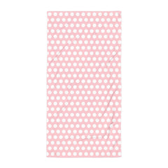 Pink on White Polka Dots Beach Bath Towel Towel A Moment Of Now Women’s Boutique Clothing Online Lifestyle Store
