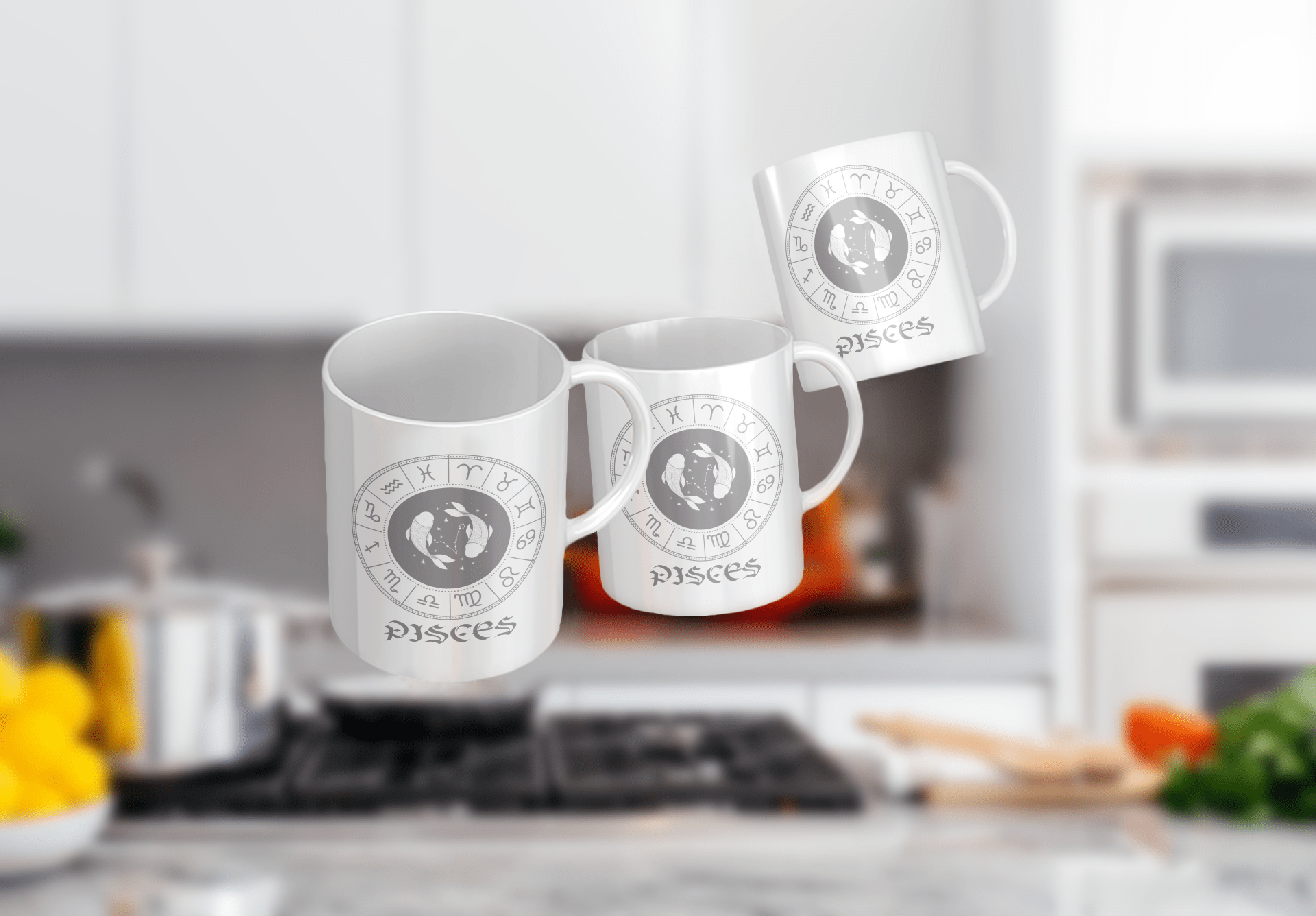 Shop Pisces Birthday Birth Zodiac Sign Coffee Tea Cup Mug, Mugs, USA Boutique