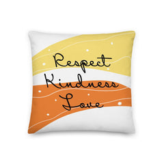 Shop Respect. Kindness. Love. Inspirational Quote Decorative Throw Pillow Cushion, Pillow, USA Boutique