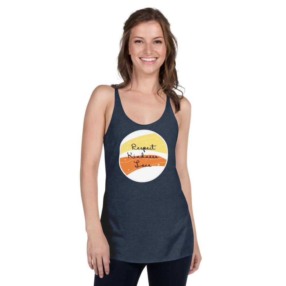 Respect Kindness Love Racerback Tank | Inspirational Workout Apparel, Tops, $ 32.00, A Moment Of Now™