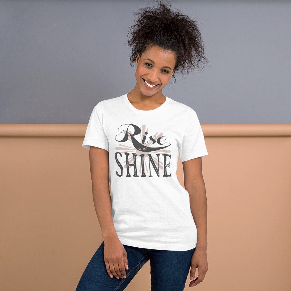 Rise and Shine Inspirational Short-Sleeve Unisex T-Shirt t-shirts A Moment Of Now Women’s Boutique Clothing Online Lifestyle Store