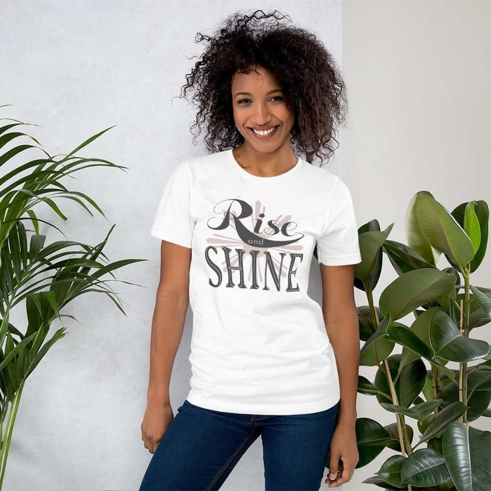 Rise and Shine Inspirational Short-Sleeve Unisex T-Shirt, T-shirts, $ 39.00, A Moment Of Now™