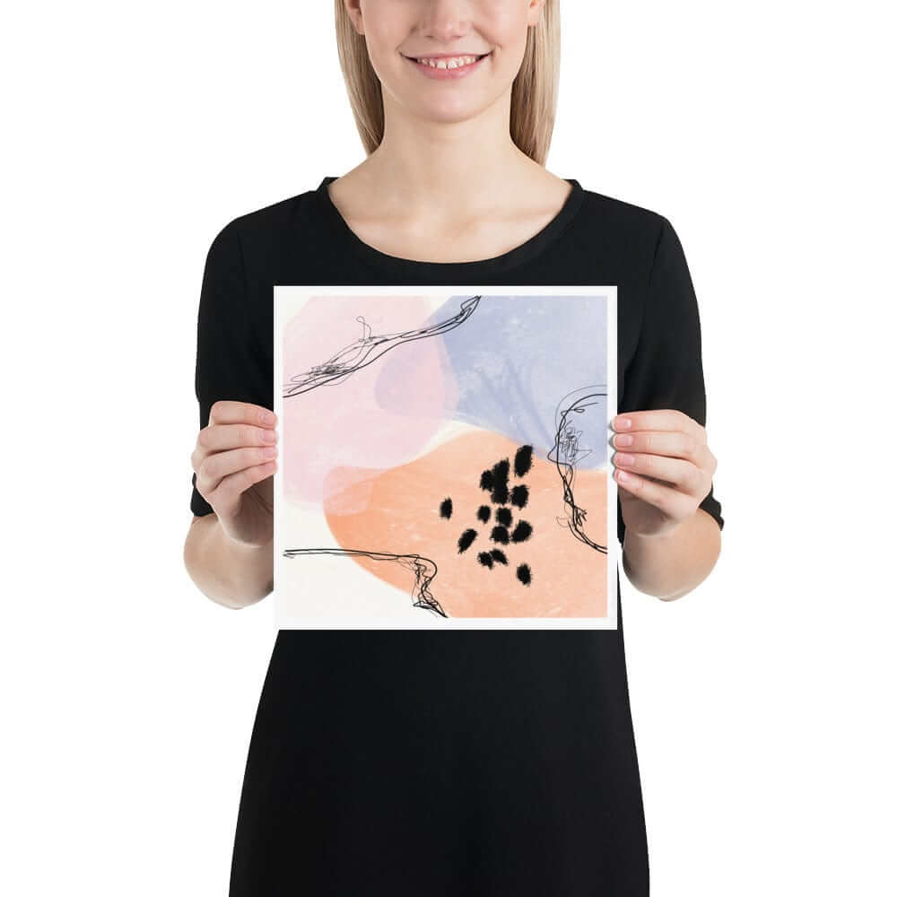 Roseline Abstract Modern Minimal Shape & Line Art Matte Poster, Poster, $ 22.50, A Moment Of Now™