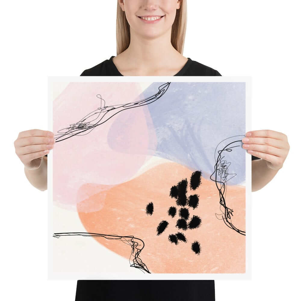 Roseline Abstract Modern Minimal Shape & Line Art Matte Poster, Poster, $ 35.00, A Moment Of Now™