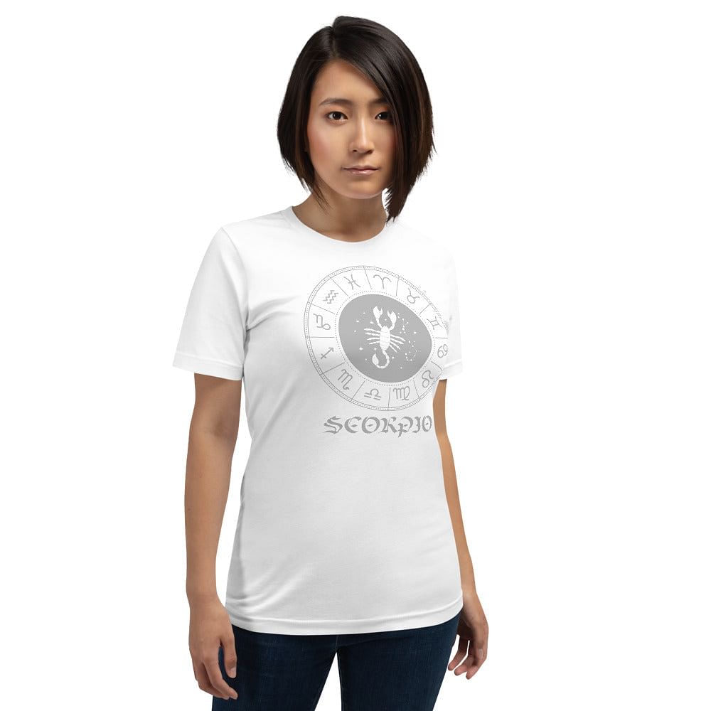 Scorpio Zodiac Star Sign Short-Sleeve Unisex T-Shirt Clothing T-shirts A Moment Of Now Women’s Boutique Clothing Online Lifestyle Store
