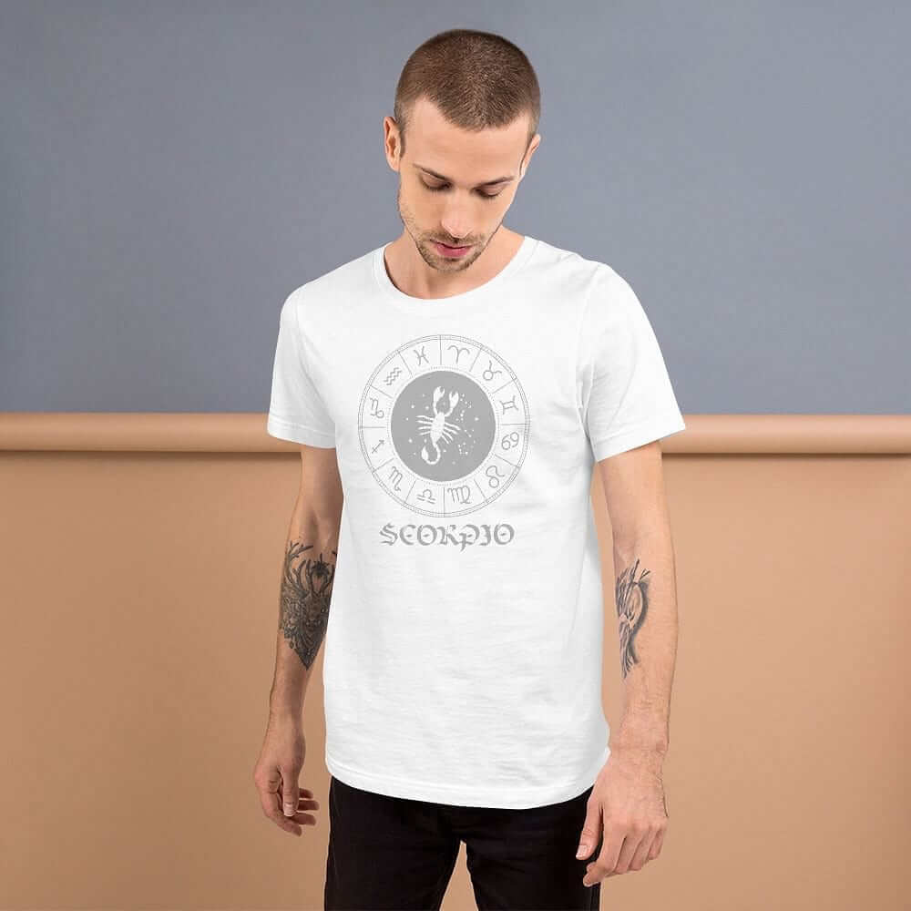 Scorpio Zodiac Star Sign Short-Sleeve Unisex T-Shirt, Clothing T-shirts, $ 33.44, A Moment Of Now™