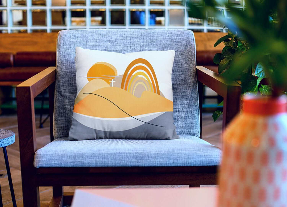 Sha Tin Abstract Art Scenery Decorative Throw Pillow Cushion, Pillow, $ 64.50, A Moment Of Now™