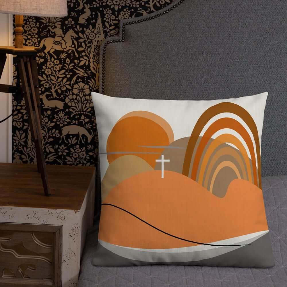 Sha Tin Abstract Art Scenery Decorative Throw Pillow Cushion, Pillow, $ 64.50, A Moment Of Now™