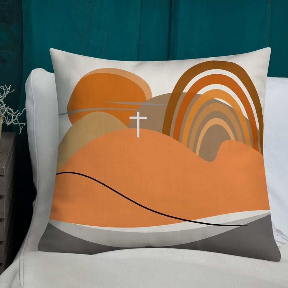 Sha Tin Abstract Art Scenery Decorative Throw Pillow Cushion, Pillow, $ 64.50, A Moment Of Now™