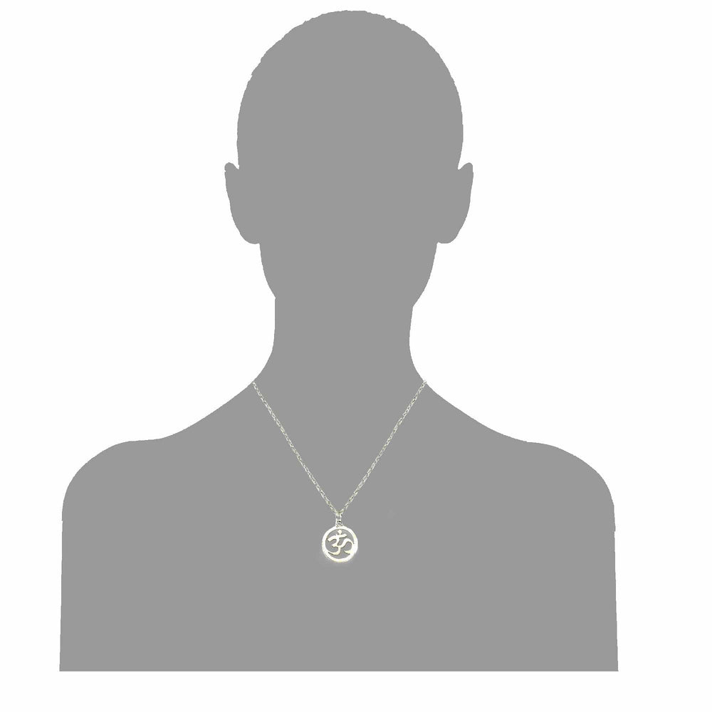 Silver Om Symbol Necklace | Yoga Meditation Jewelry, Necklaces, $ 16.99, A Moment Of Now™