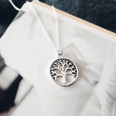Shop Family Tree of Life Symbol Silver Pendant Necklace Fashion Jewelry, Necklaces, USA Boutique