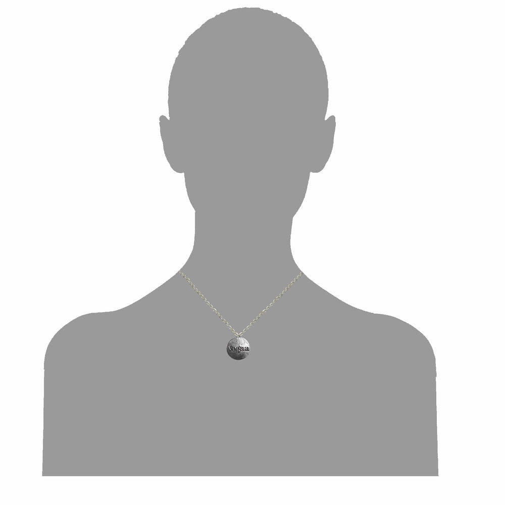 Silver Vegan Statement Pendant Necklace Men Women Fashion Jewelry, Necklace, $ 12.99, A Moment Of Now™