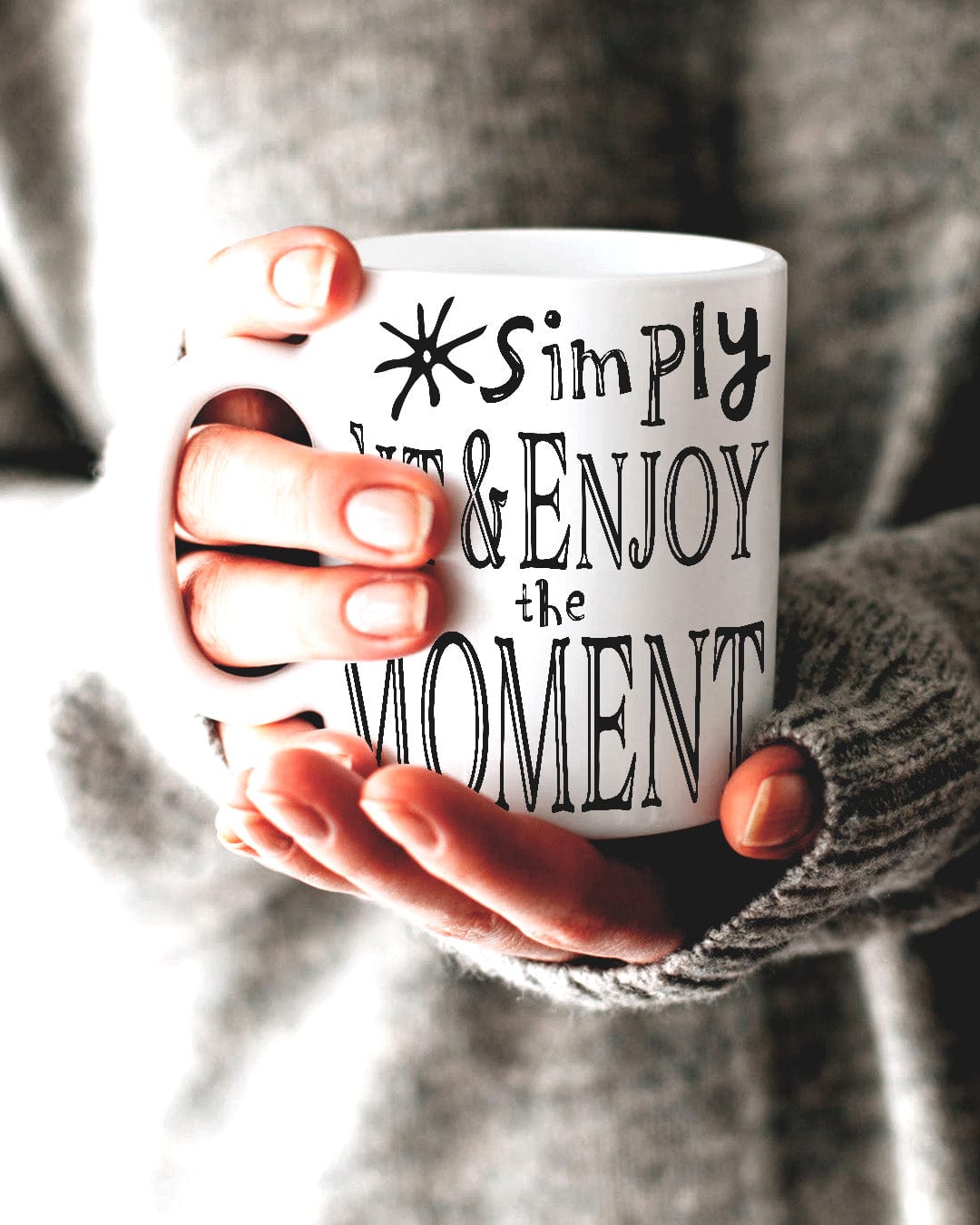 Shop Simply Sit & Enjoy the Moment Mindfulness Coffee Mug, Mugs, USA Boutique