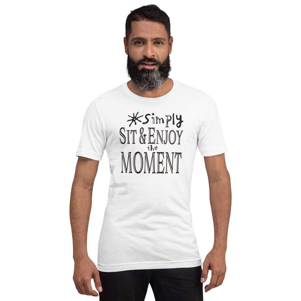 Simply Sit & Enjoy The Moment Mindfulness Living Style Tee Shirt, Tee Shirts, $ 46.00, A Moment Of Now™
