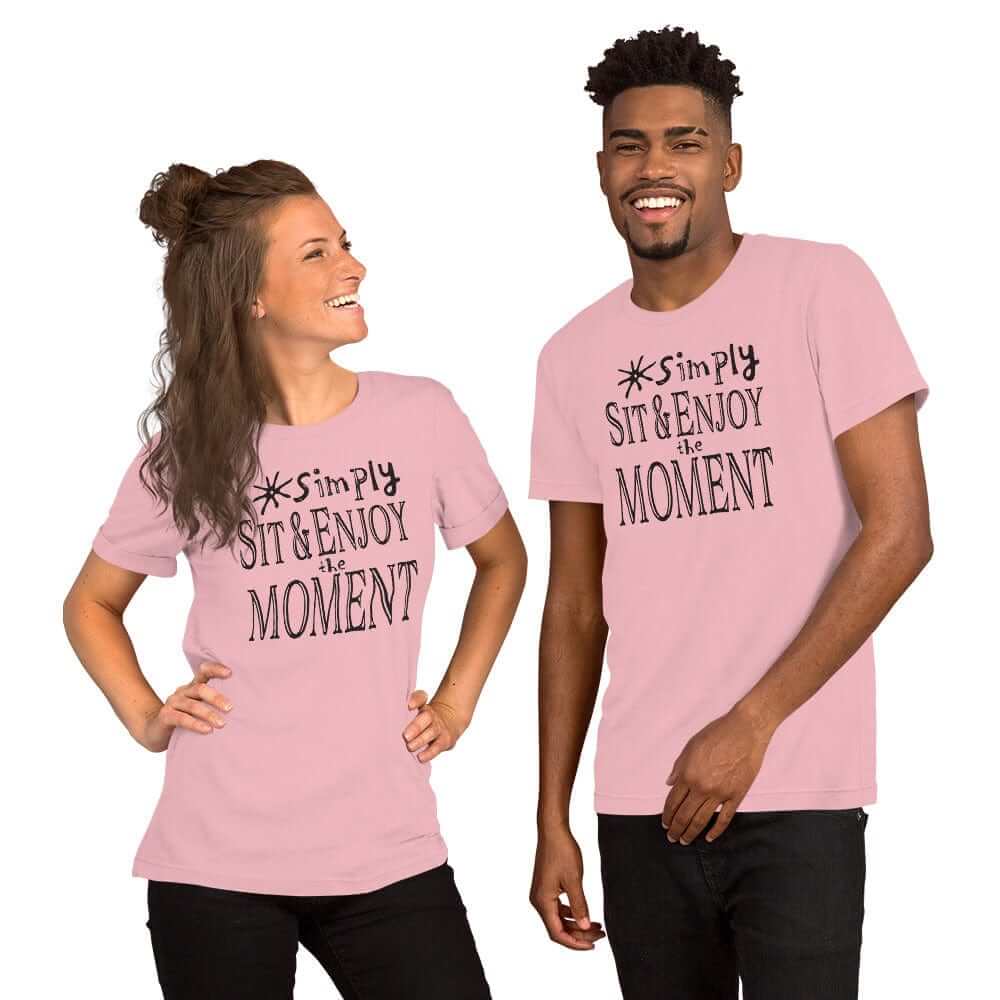 Simply Sit & Enjoy The Moment Mindfulness Living Style Tee Shirt, Tee Shirts, $ 46.00, A Moment Of Now™