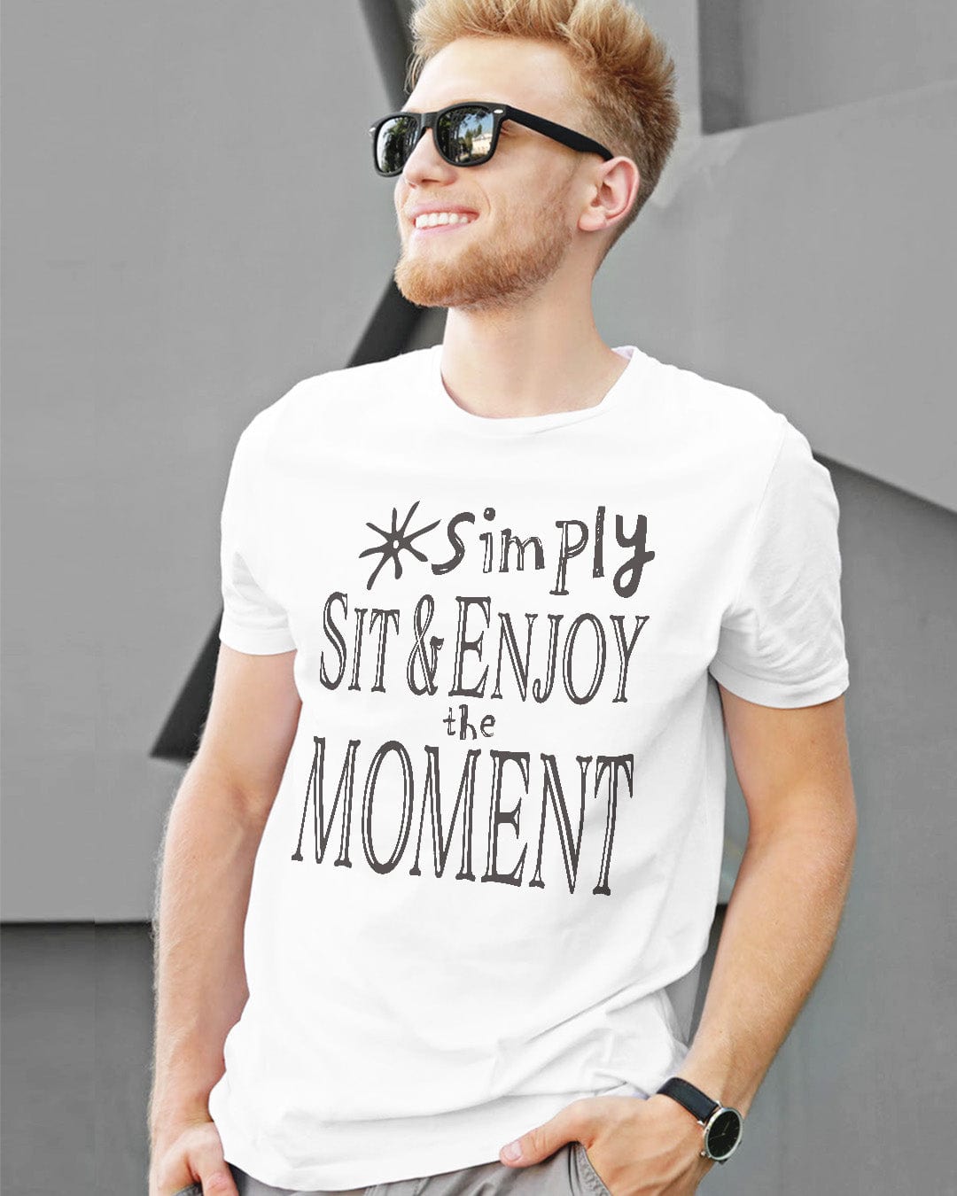Shop Simply Sit & Enjoy The Moment Mindfulness Living Style Tee Shirt, Tee Shirts, USA Boutique