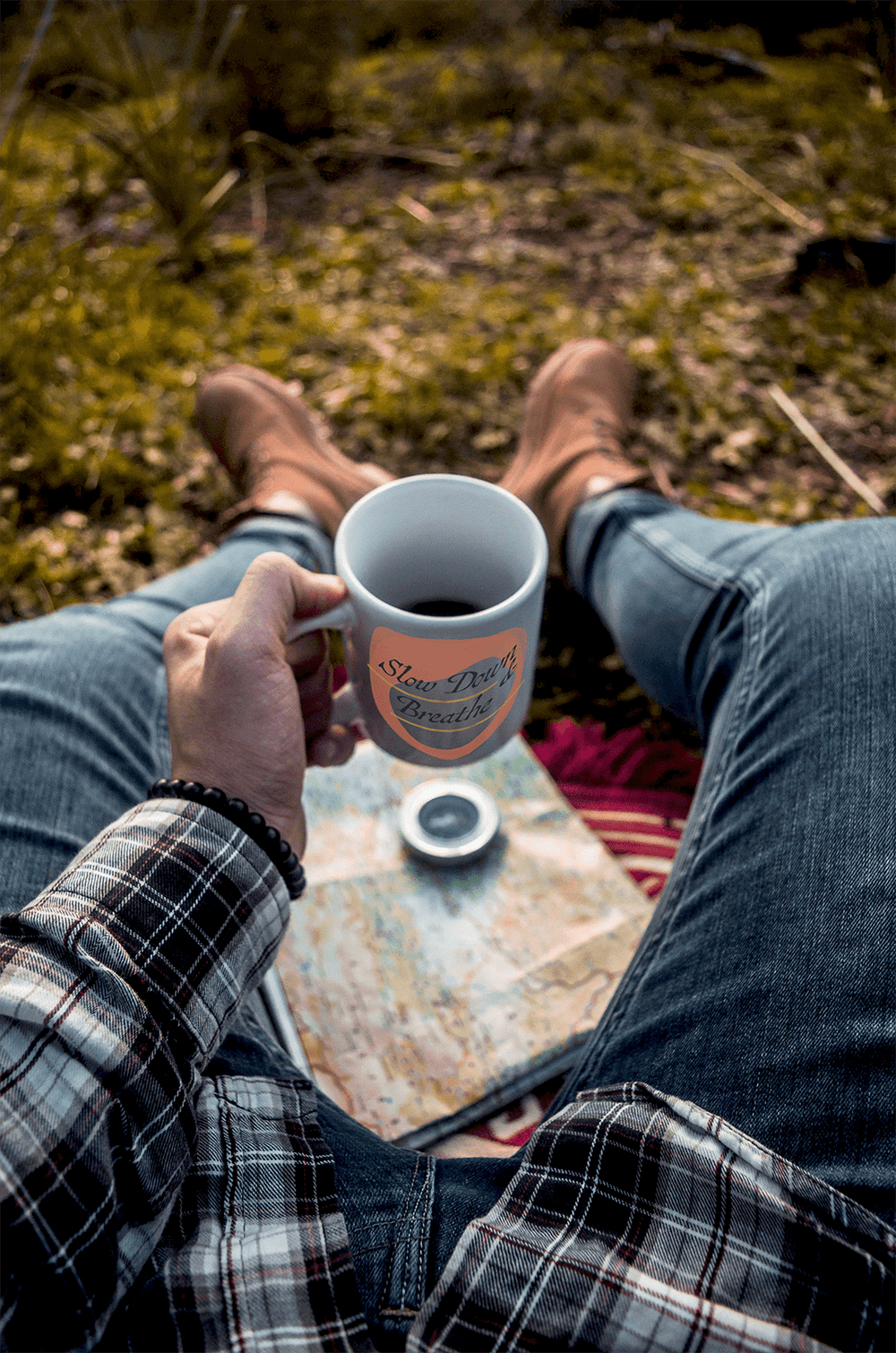 Slow Down & Breathe Slow Living Coffee Tea Cup Mug, Mug, $ 17.50, A Moment Of Now™