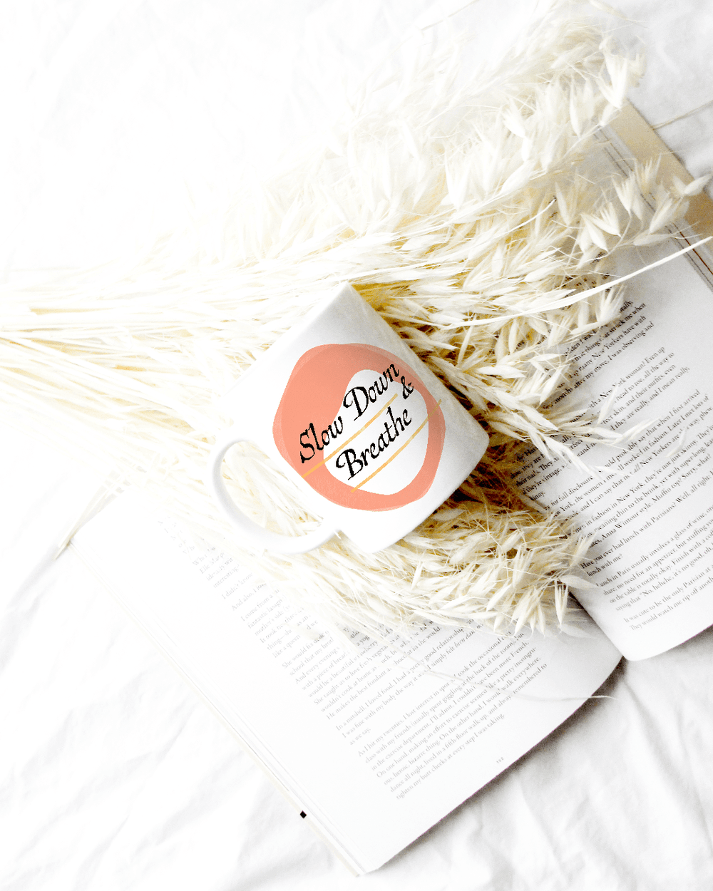 Slow Down & Breathe Slow Living Coffee Tea Cup Mug, Mug, $ 17.50, A Moment Of Now™