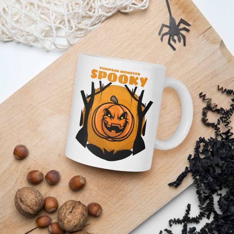 Spooky Pumpkin Monster Halloween Coffee Tea Cup Mug, Mug, $ 17.50, A Moment Of Now™